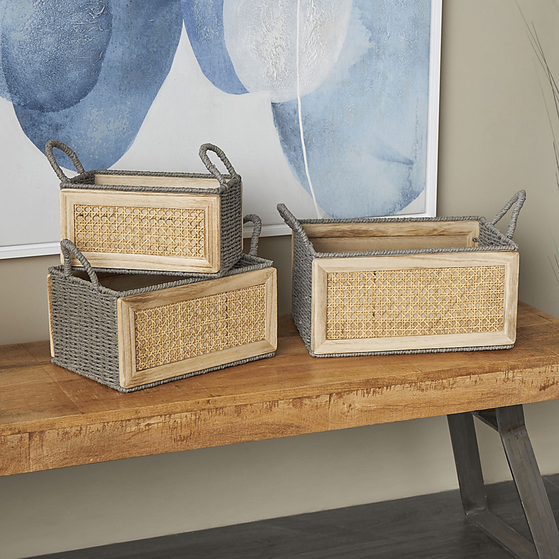 Mihi Brown Basket, Set of 3 - Image 2