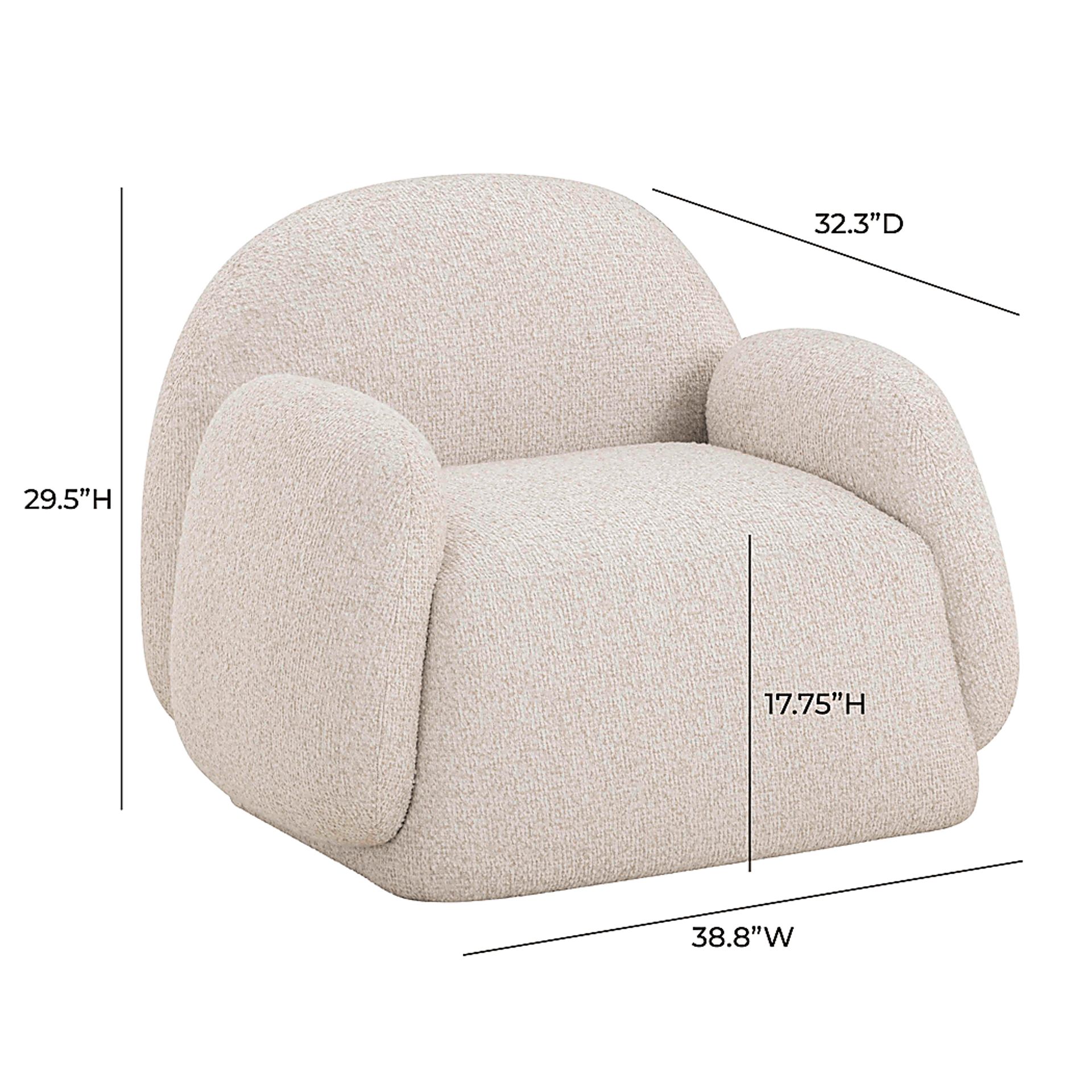Mihr Cream Accent Chair - Image 7