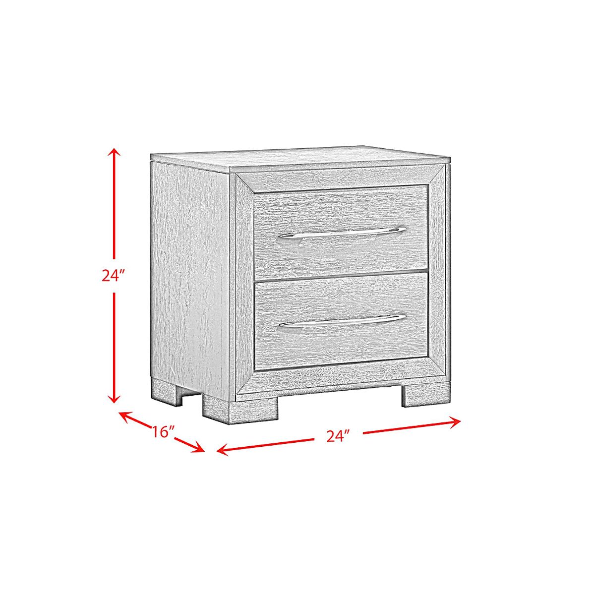 Mihran Black Wood Nightstand | Rooms to Go