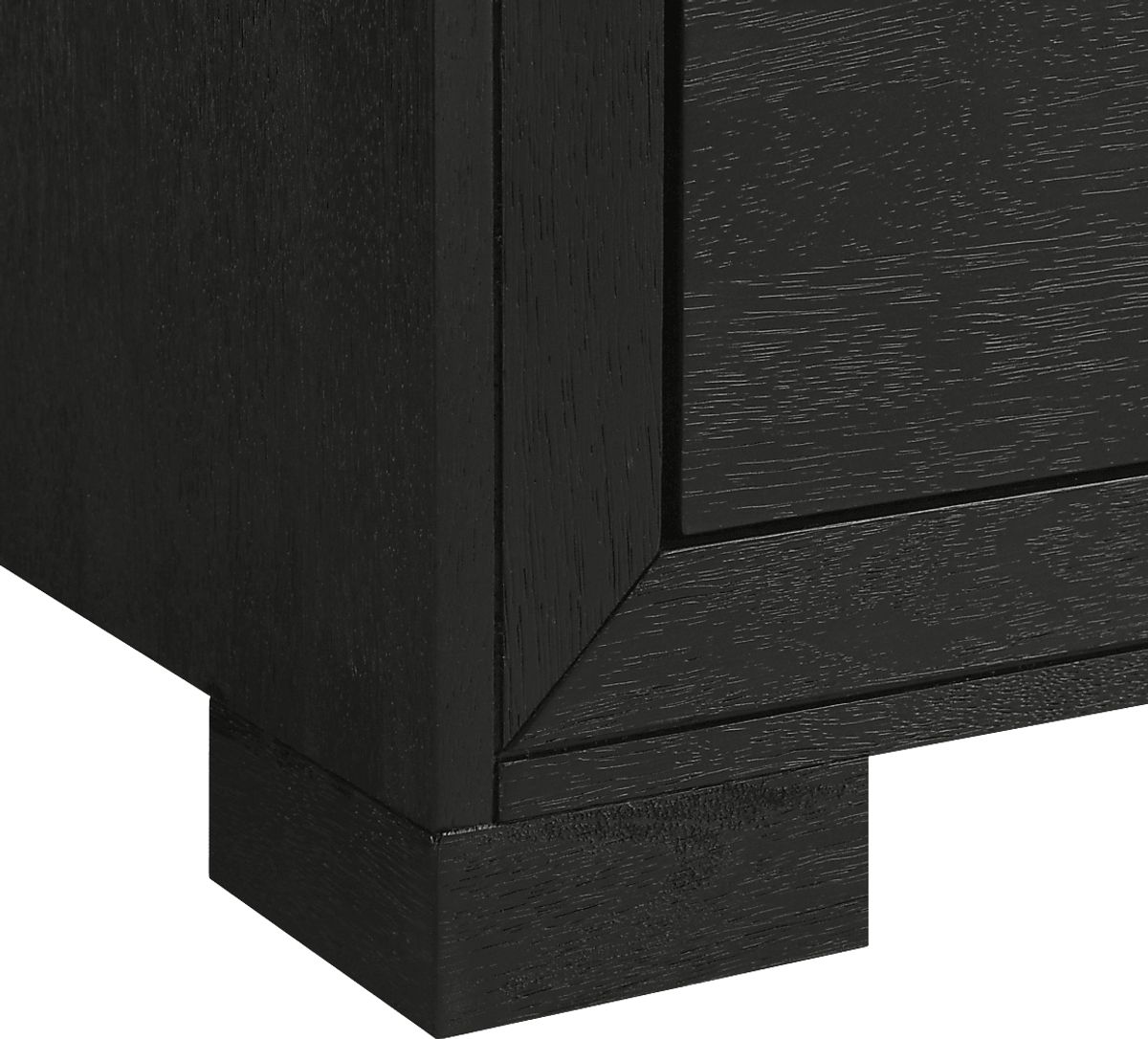 Mihran Black Wood Nightstand | Rooms to Go