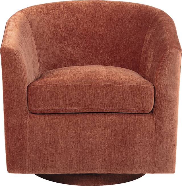 Mikaela Rust Swivel Accent Chair - Thumbnail - Image 2