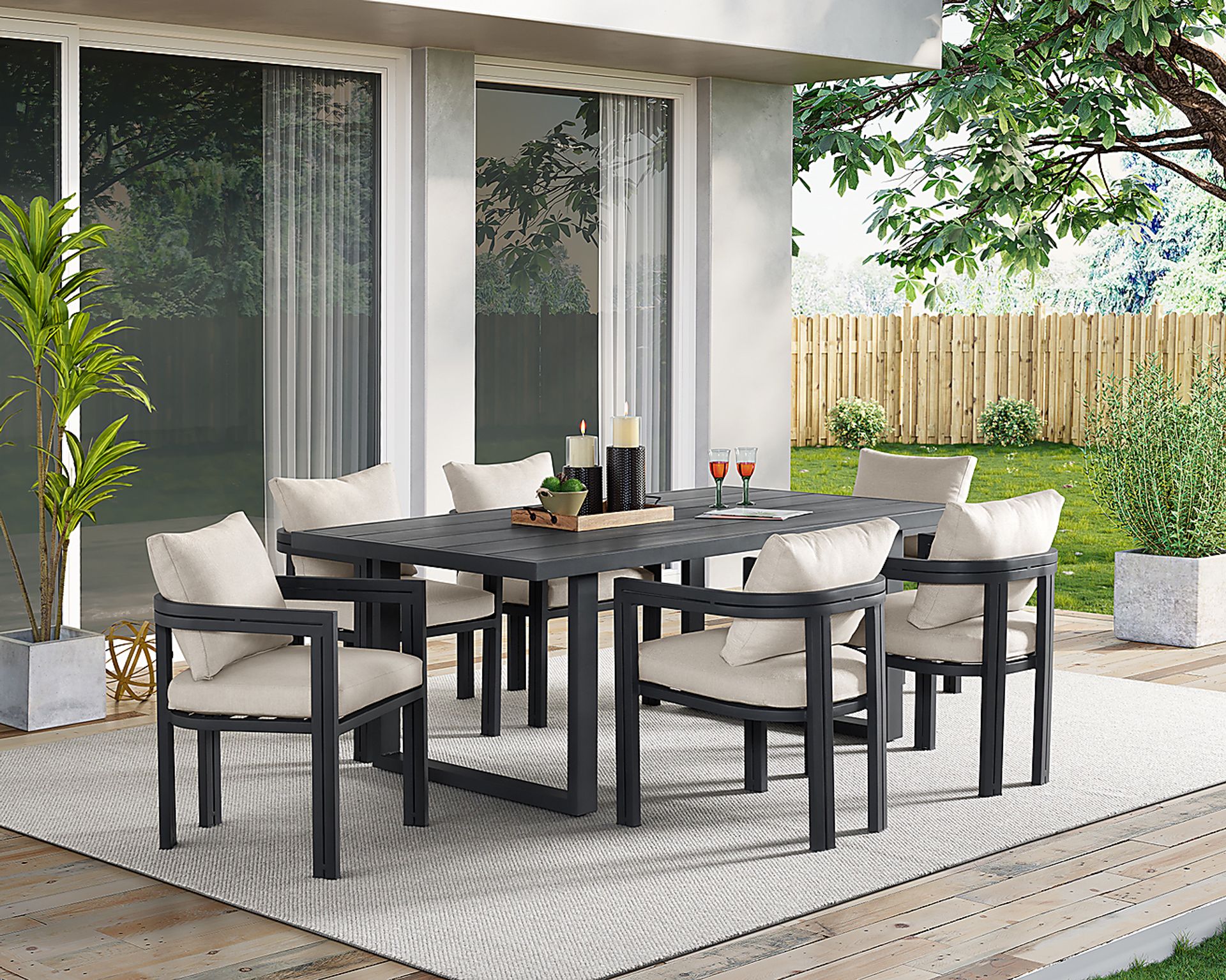 Mikayla Dark Gray Arm Chair - Image 3