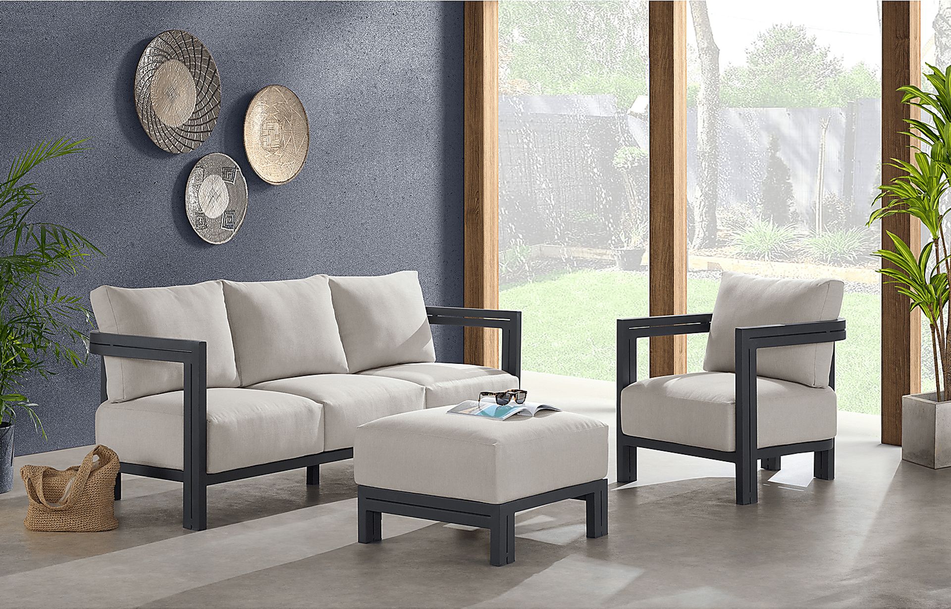 Mikayla Gray Ottoman - Image 2