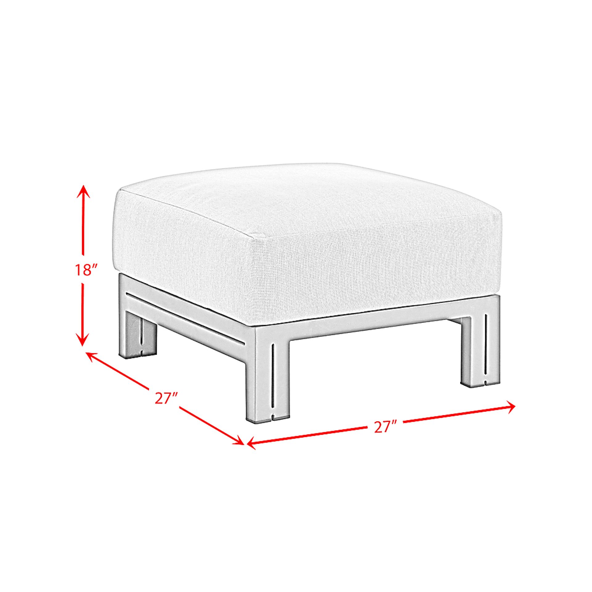 Mikayla Gray Ottoman - Image 3