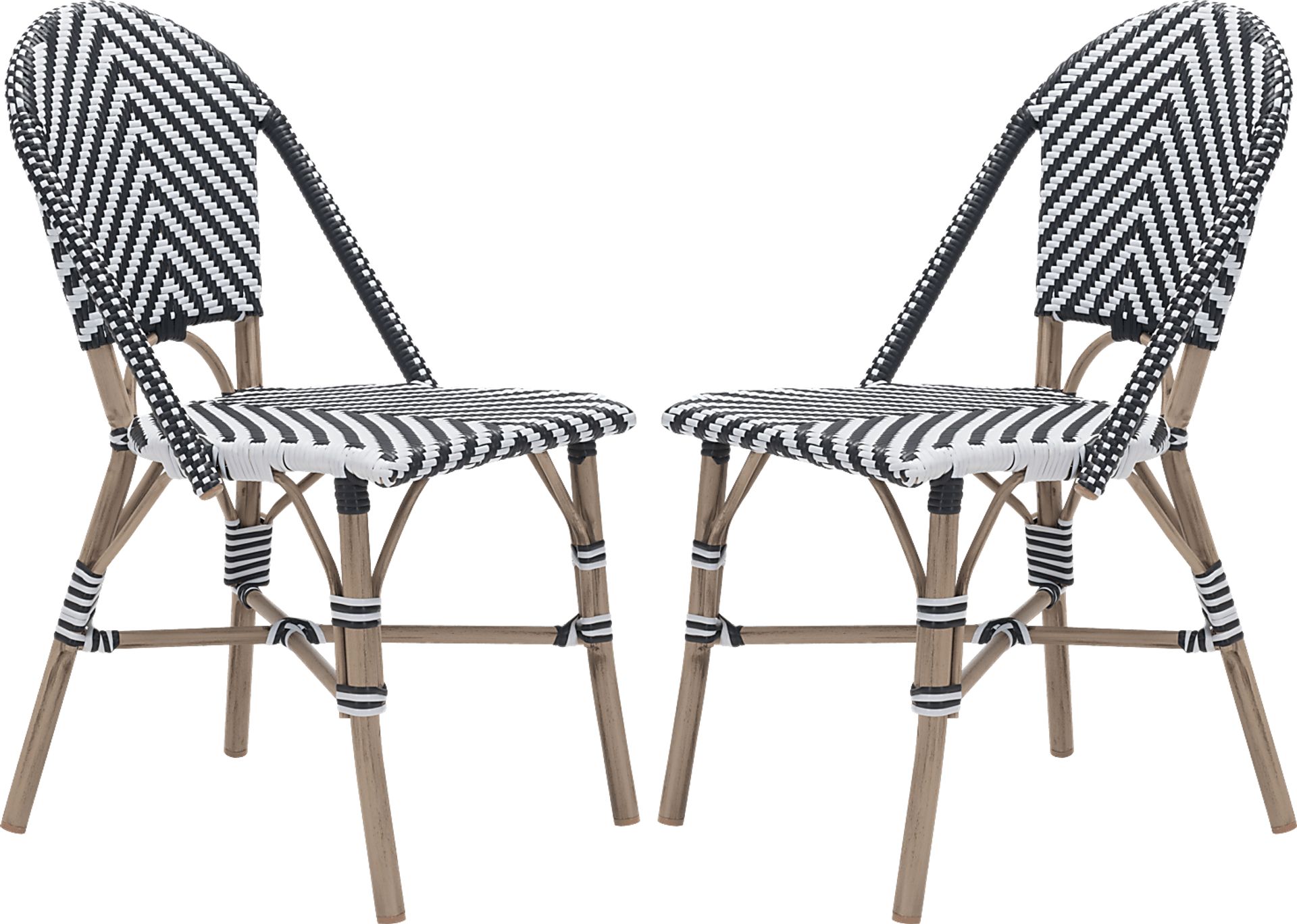 Miki Bay Black Side Chair, Set of 2 - Image 1