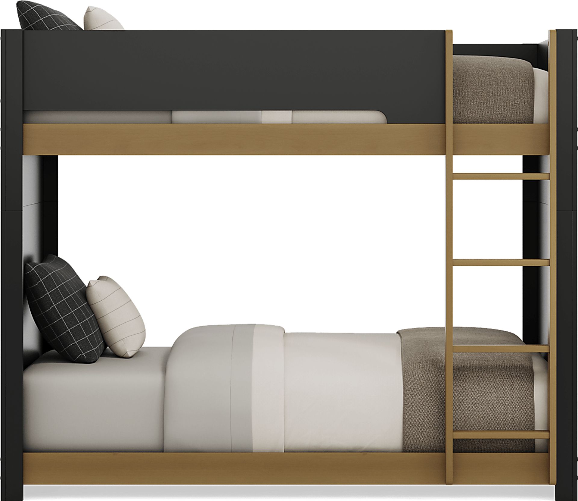 Kids Mikka Black Twin/Twin Convertible Bunk Bed - Image 2