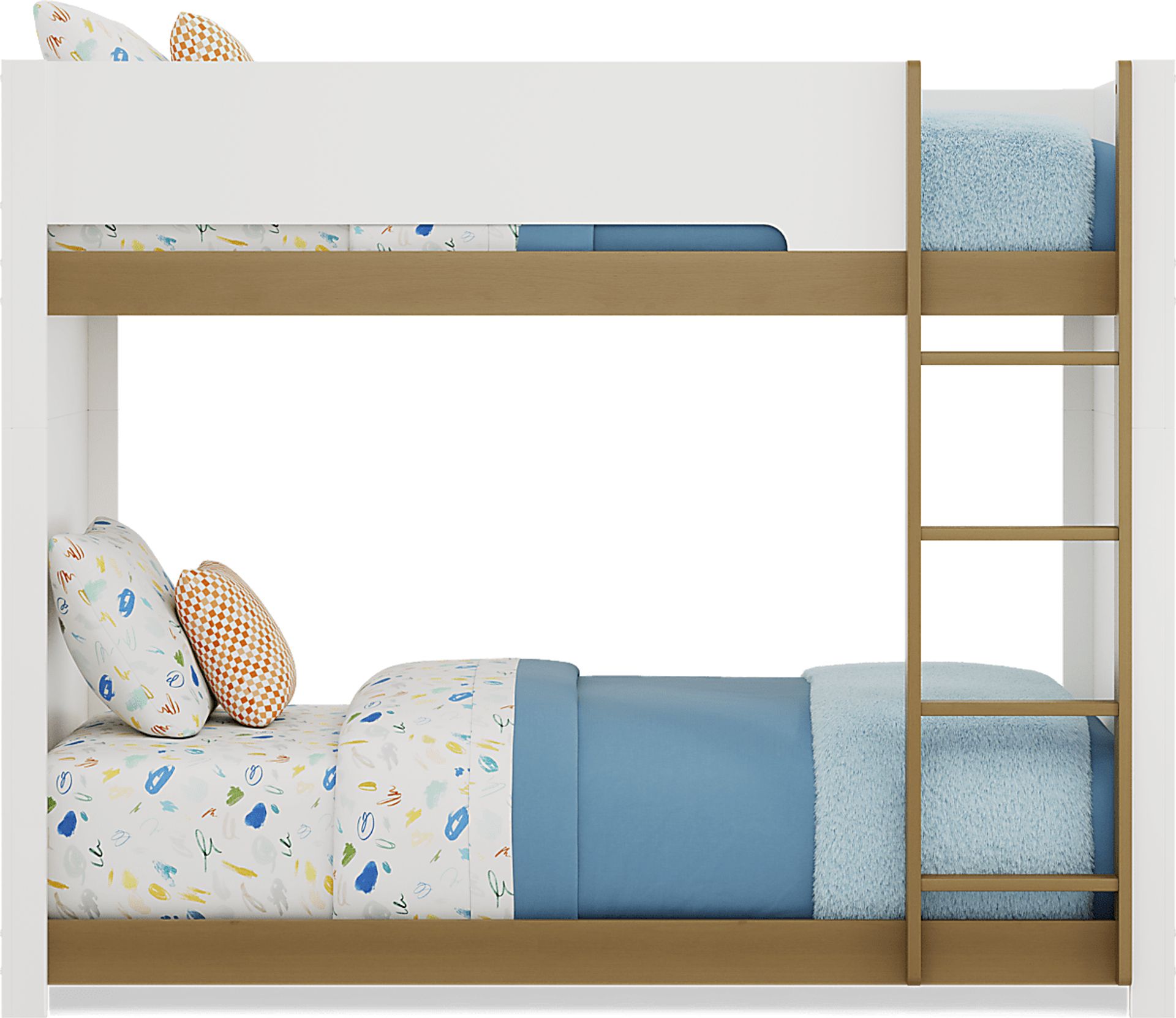 Kids Mikka White Twin/Twin Convertible Bunk Bed - Image 2