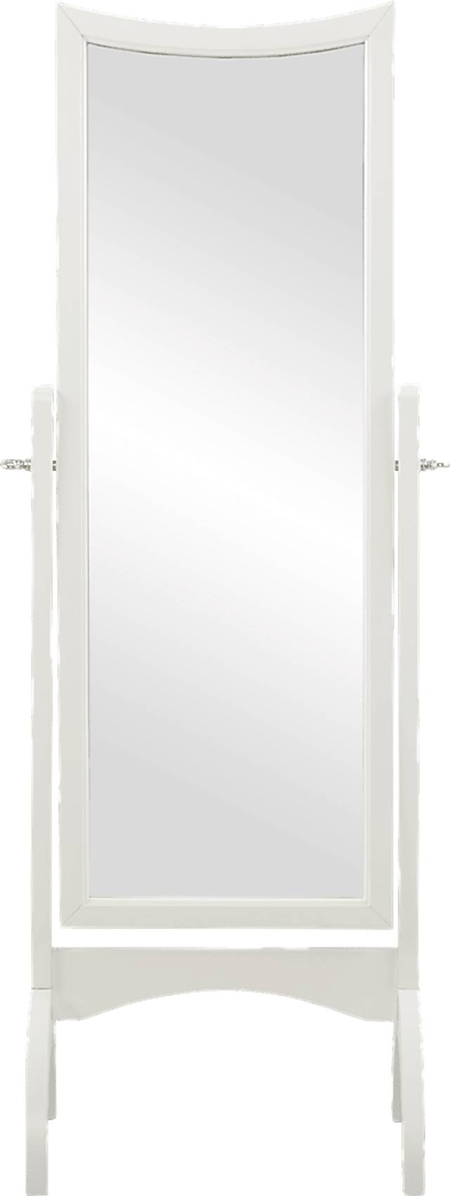 Mila Place White Cheval Mirror - Thumbnail - Image 1
