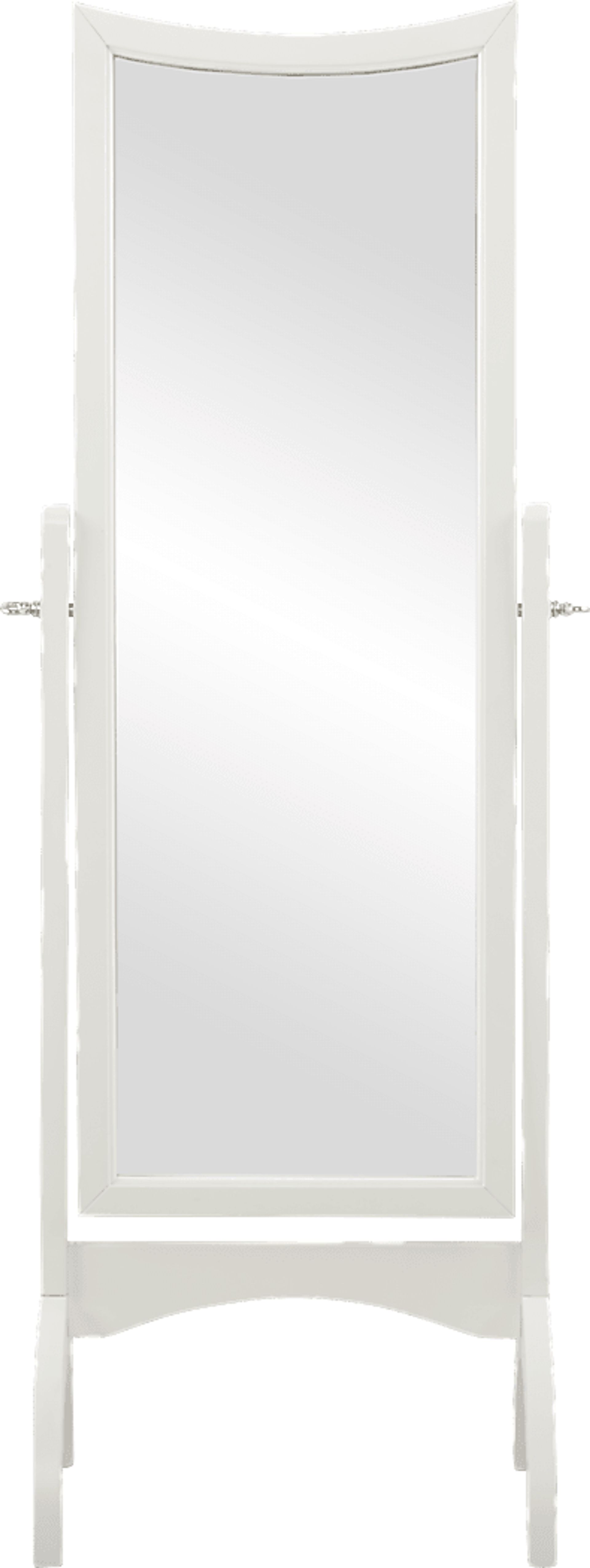 Mila Place White Cheval Mirror - Image 1