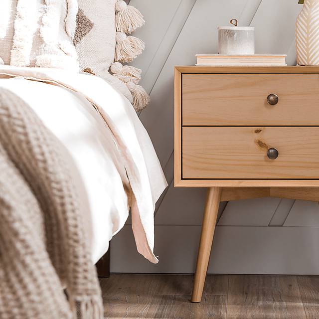 Milaen 2 Drawer Brown Nightstand - Thumbnail - Image 2