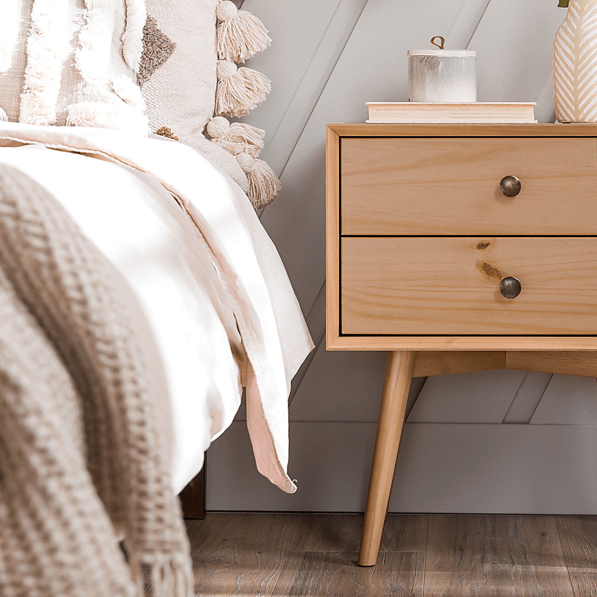 Milaen 2 Drawer Brown Nightstand - Image 2