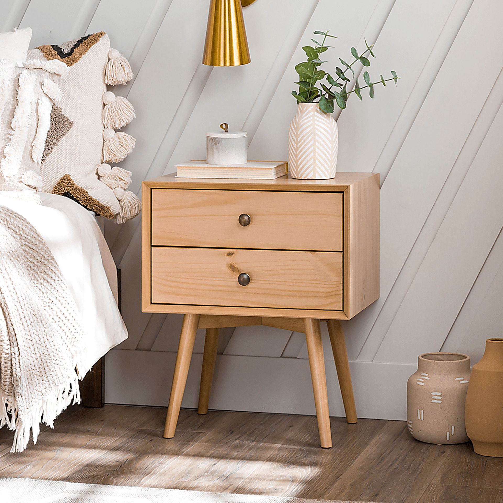 Milaen 2 Drawer Brown Nightstand - Image 4