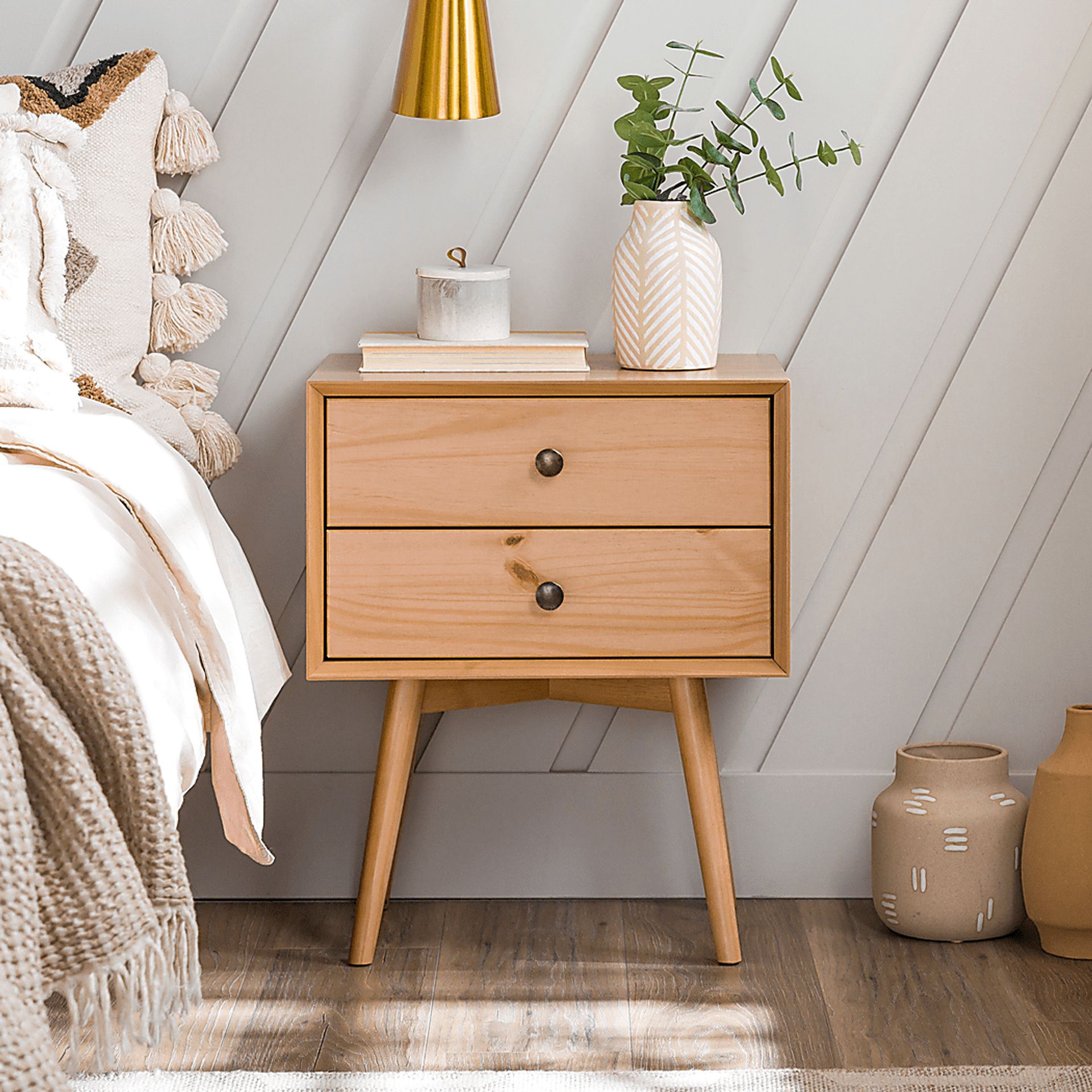 Milaen 2 Drawer Brown Nightstand - Image 5