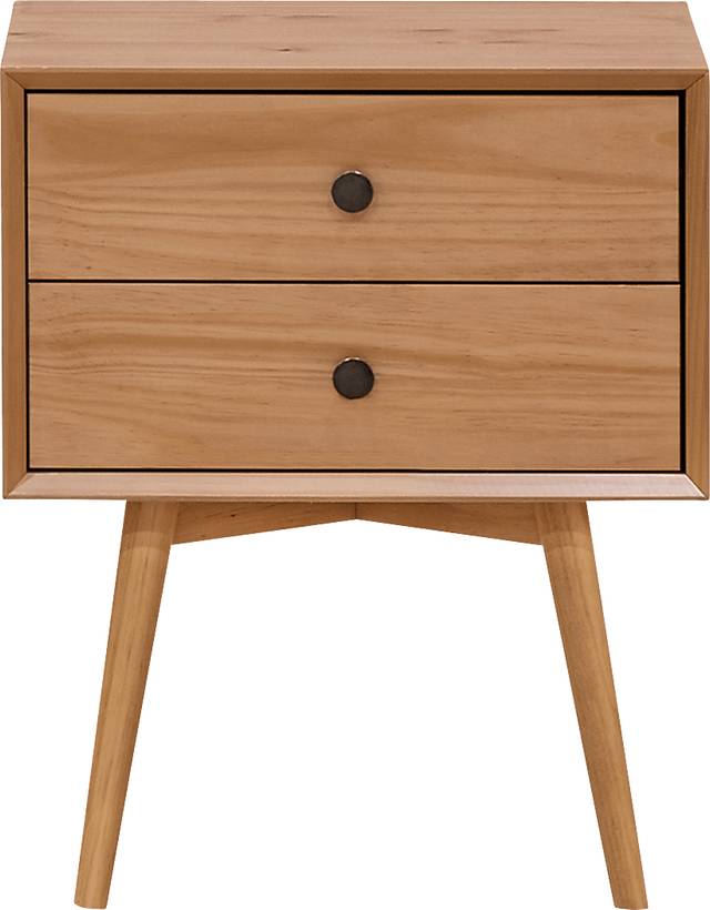 Milaen 2 Drawer Brown Nightstand - Thumbnail - Image 1