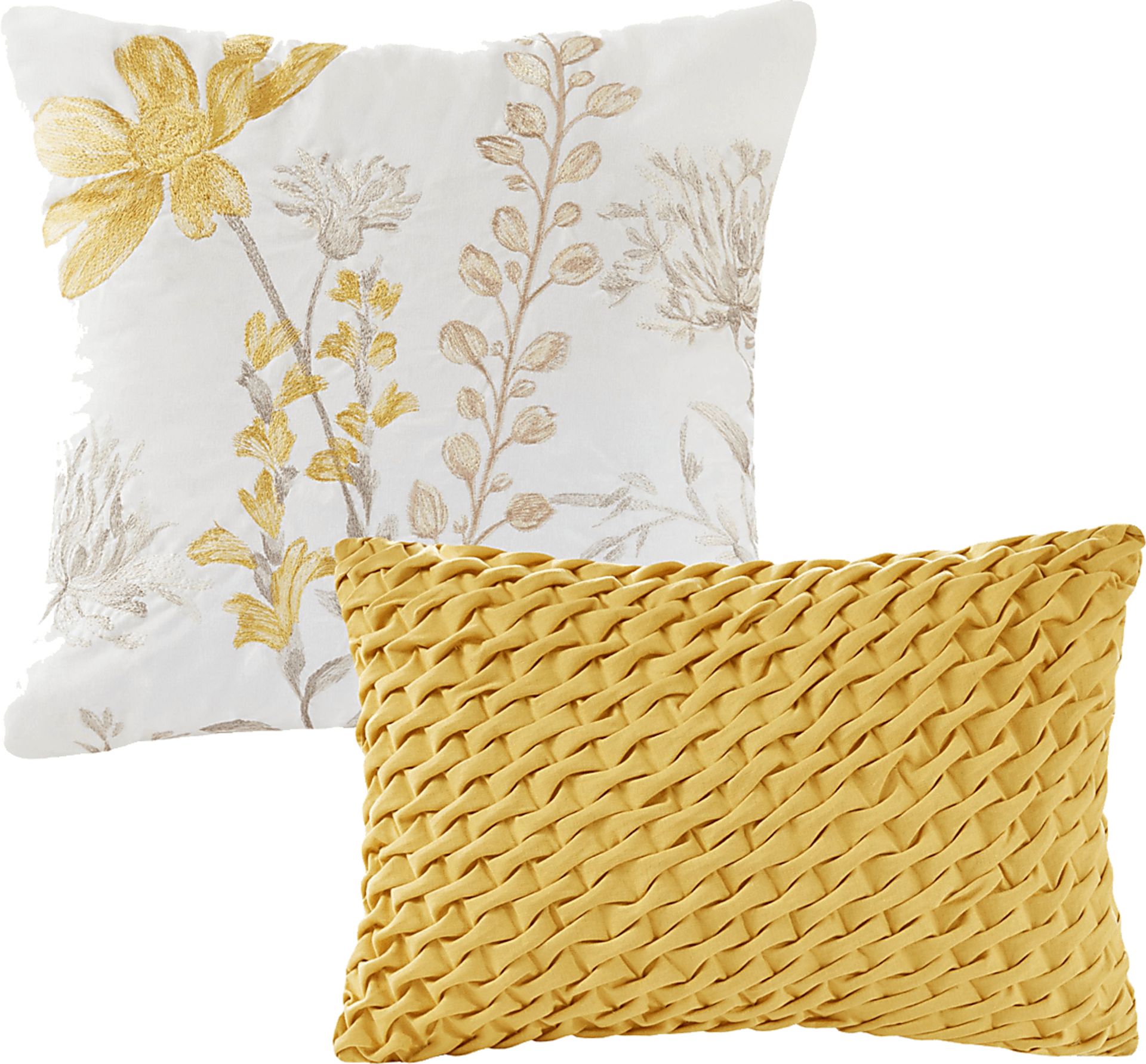 Milaia Yellow 5pc Full Comforter Set - Image 8