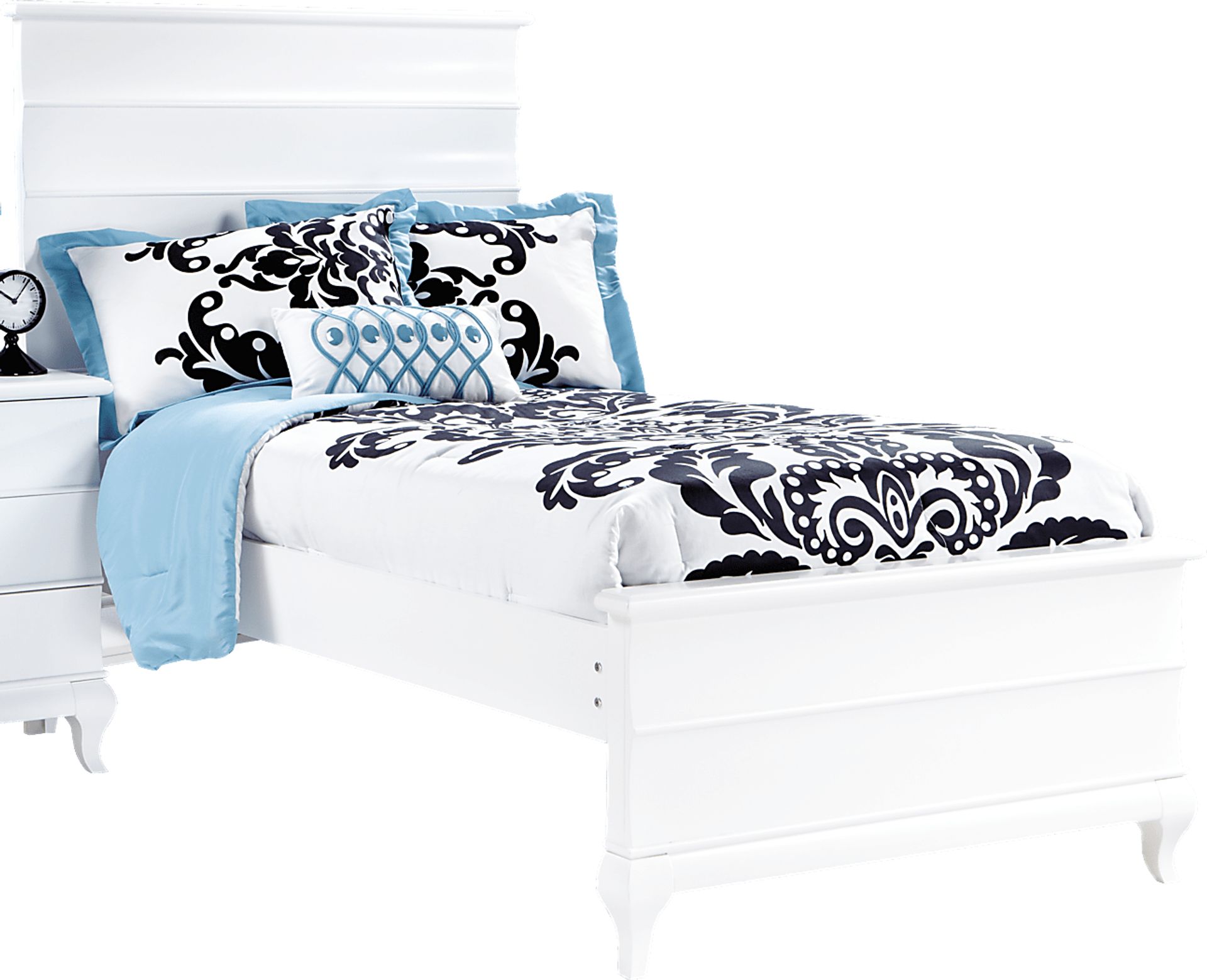 Milan White 3 Pc Twin Bed - Image 1