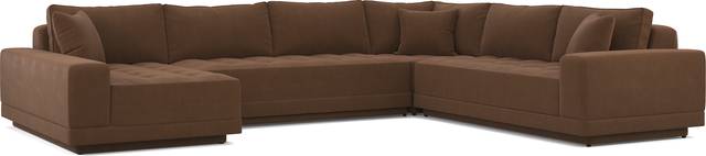 Milano Brown 4 Pc Sectional - Thumbnail - Image 1