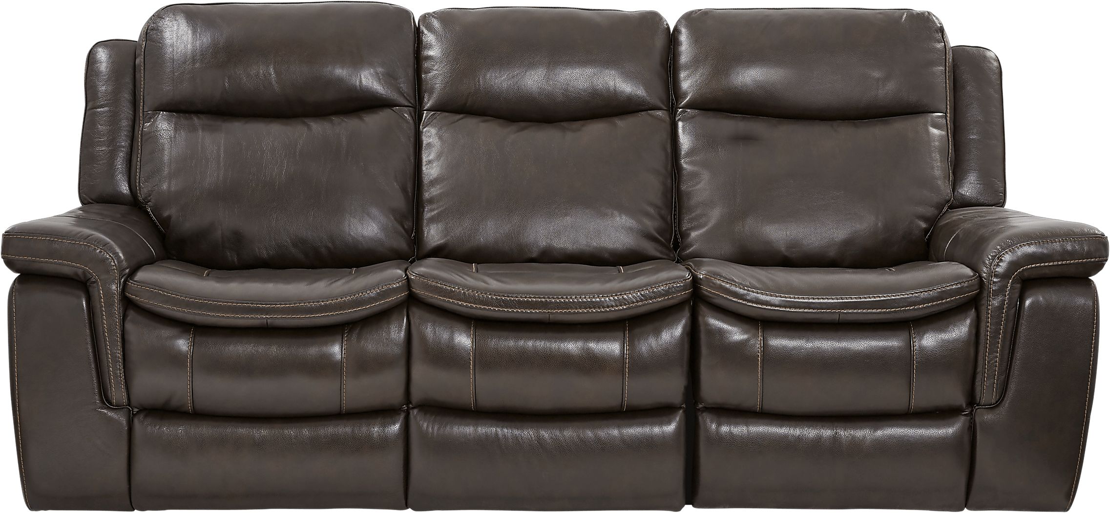 milano brown leather power plus reclining sofa