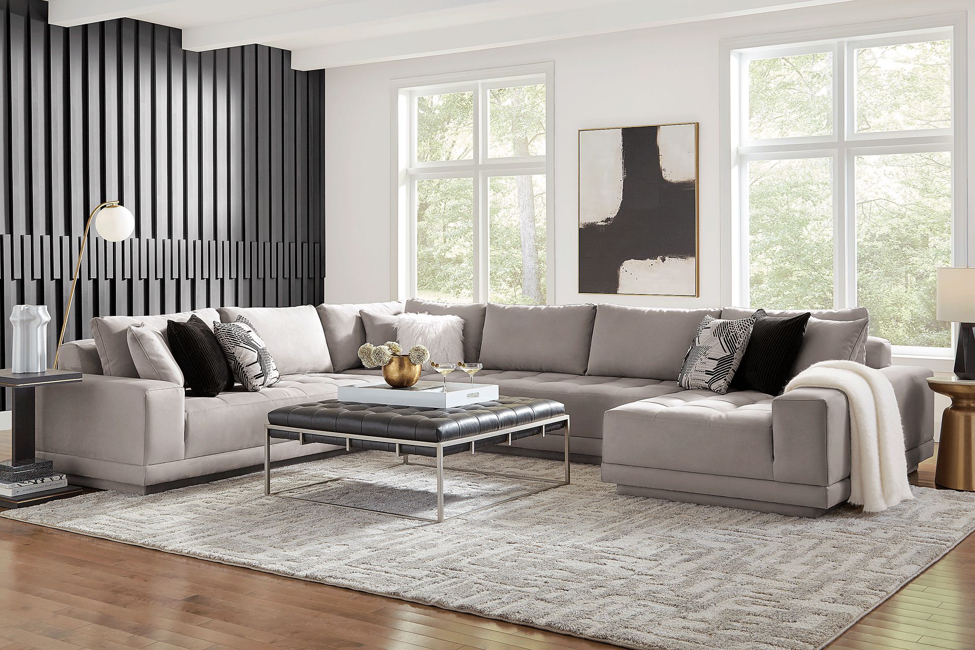 Amazon.com: Casa Andrea Milano Modern Large Velvet Fabric U