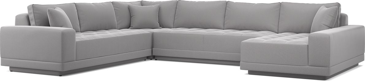 Robson Street Dark Gray Woven 2 Pc Right Arm Sectional - Rooms To Go