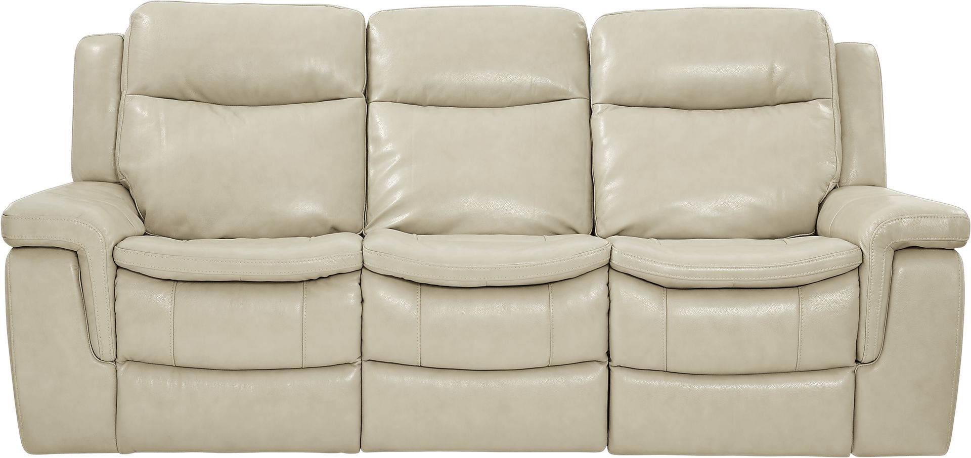 Milano Stone Leather Reclining Sofa - Image 1