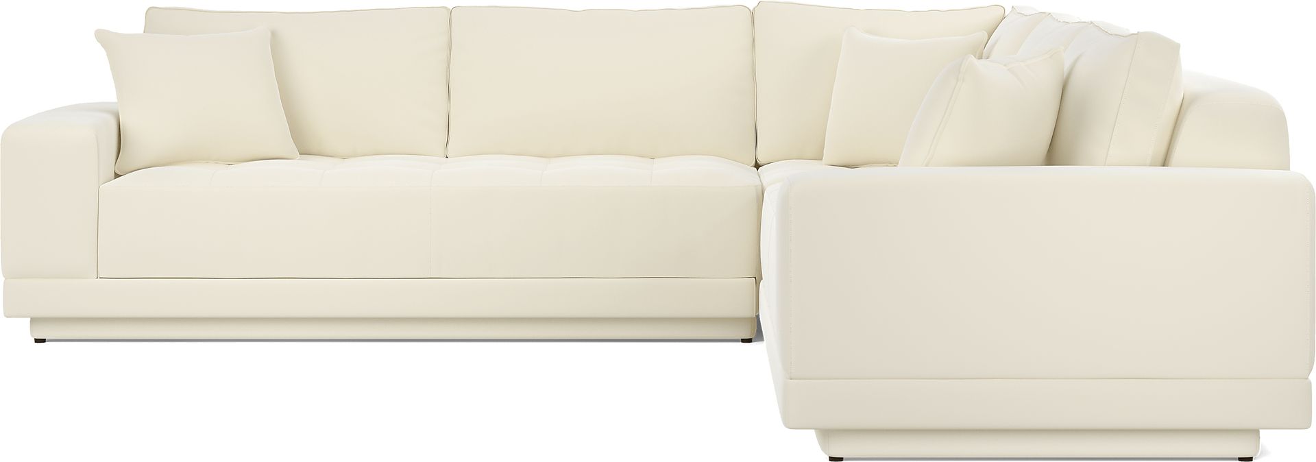 Milano White 3 Pc Sectional - Image 2