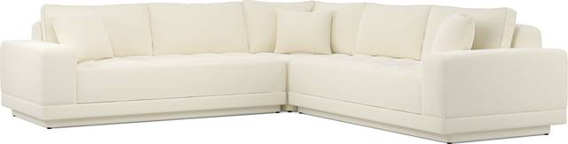 Milano White 3 Pc Sectional - Thumbnail - Image 1