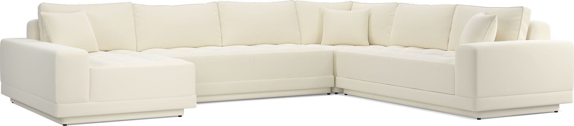 Milano White 4 Pc Sectional - Image 1