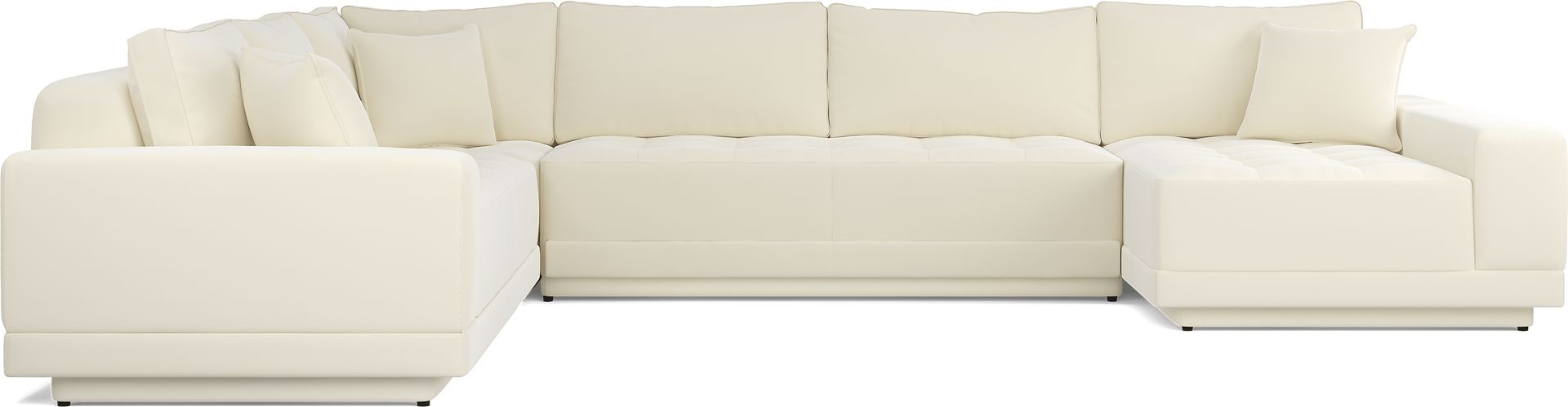 Milano White 4 Pc Sectional - Image 3