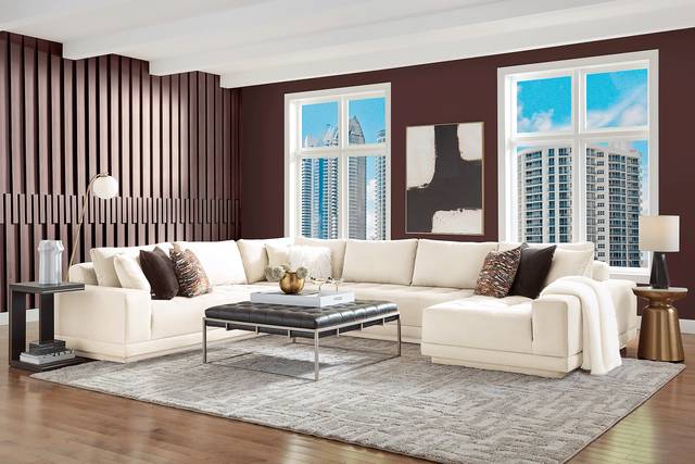 Milano White 4 Pc Sectional - Thumbnail - Image 2