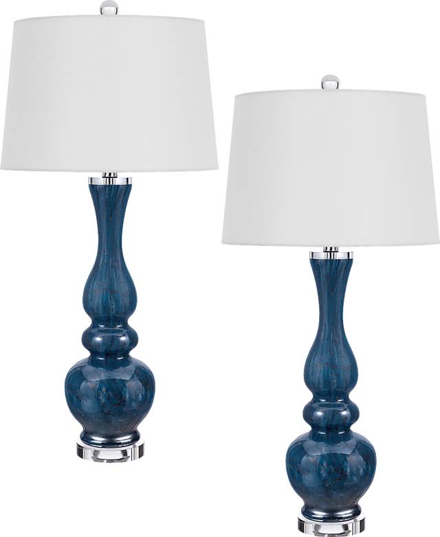 Milburn Place Blue Lamp, Set of 2 - Thumbnail - Image 1