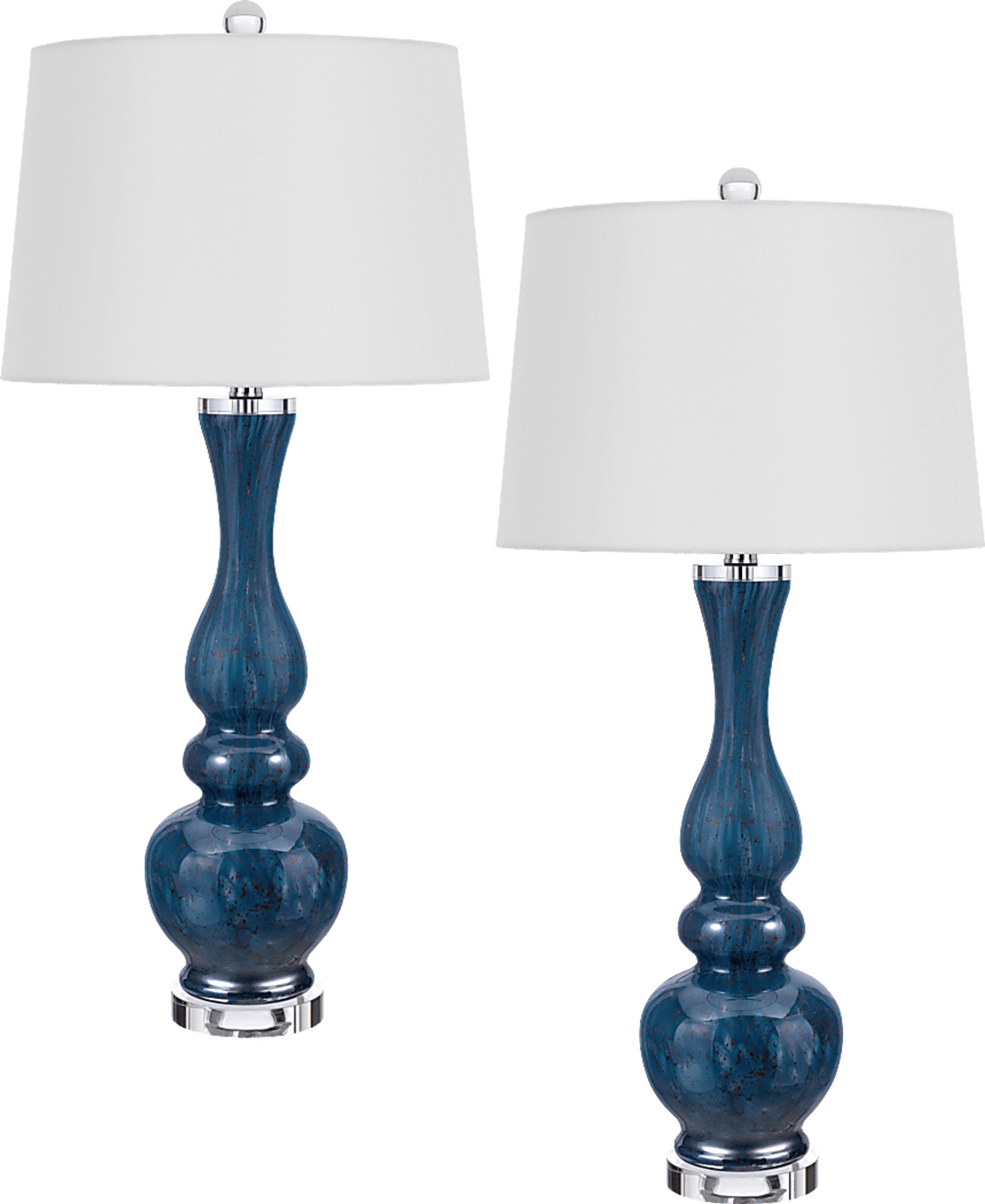 Milburn Place Blue Lamp, Set of 2 - Image 1