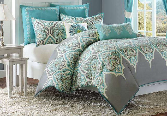 Milena Gray 7 Pc Full/Queen Comforter Set - Thumbnail - Image 1