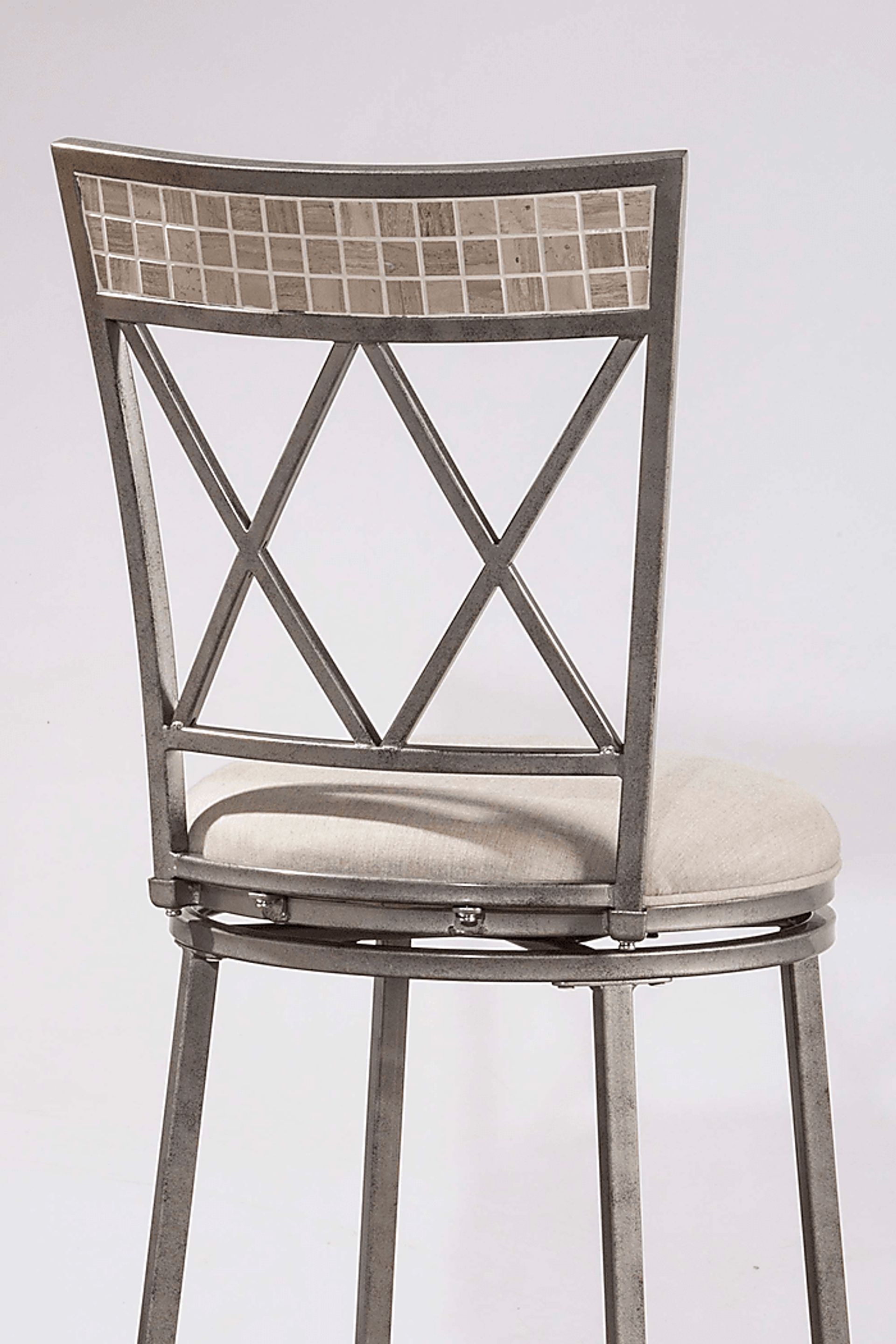 Milestone Way Pewter Outdoor Swivel Counter Height Stool - Image 3