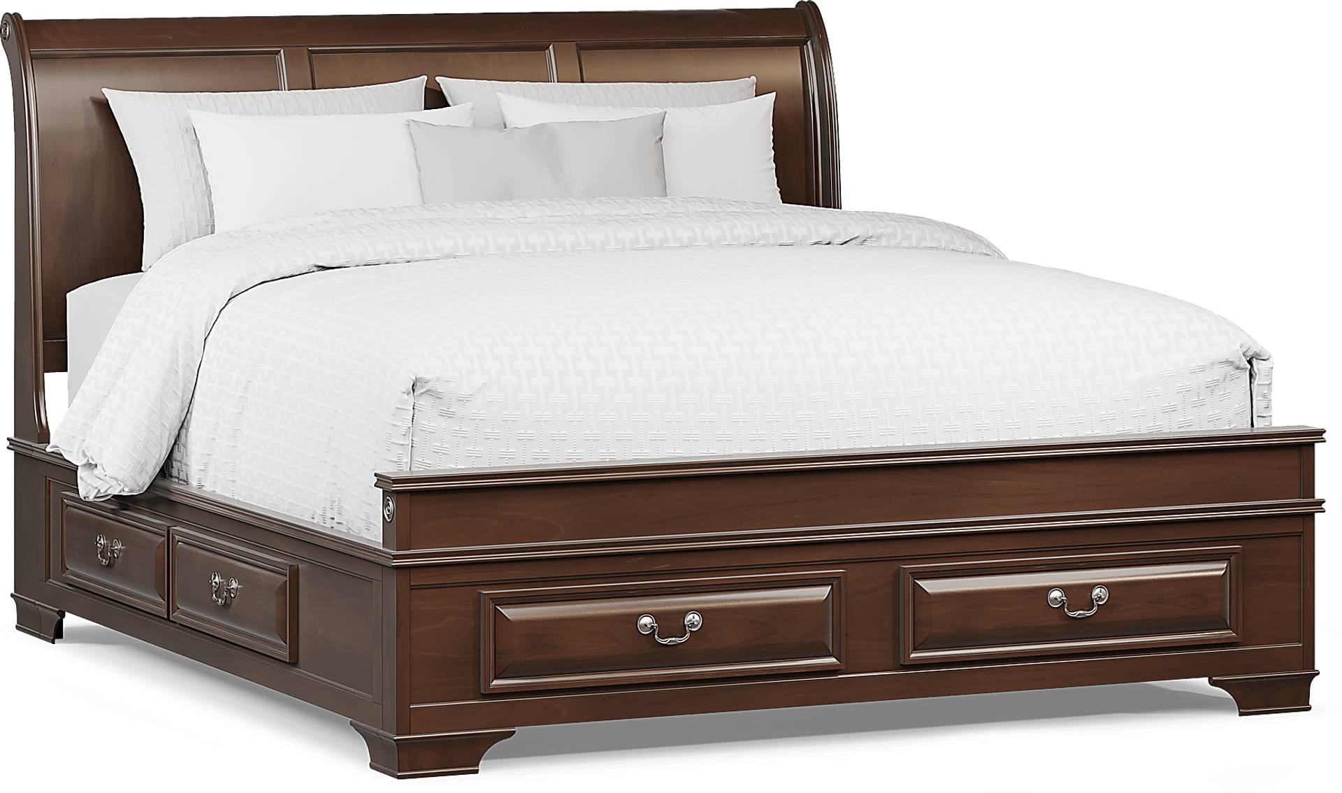 3 pc king sleigh bed with storage
