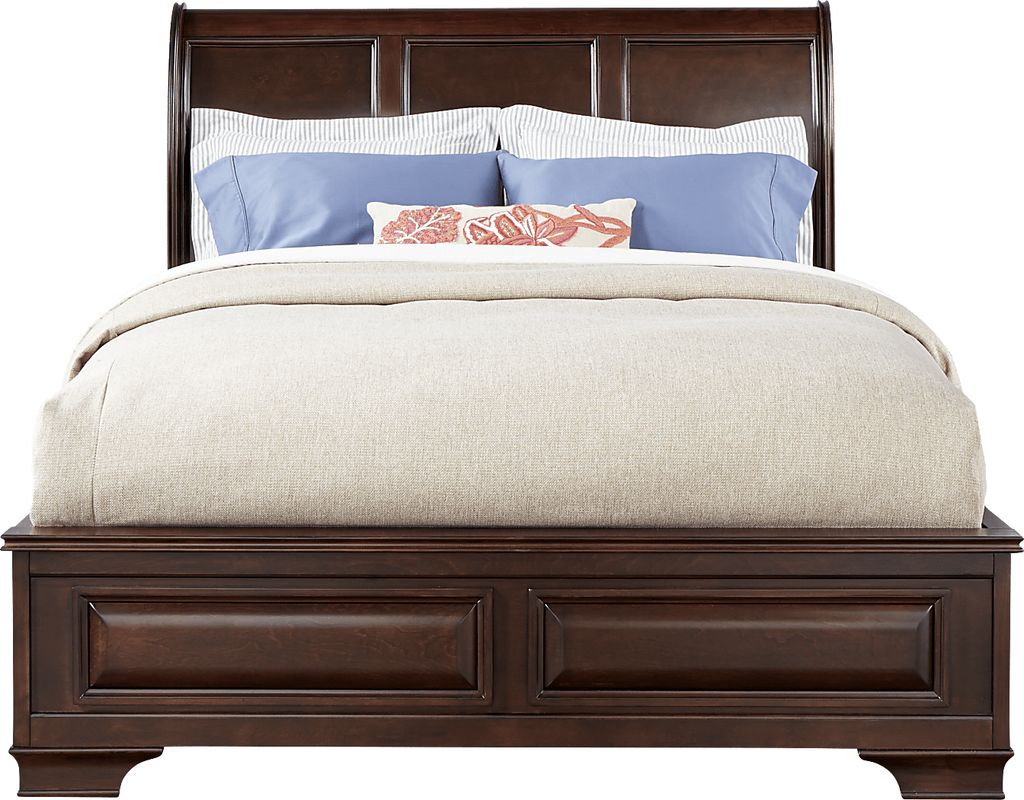 Mill Valley II Cherry Finish 3 Pc King Sleigh Bed