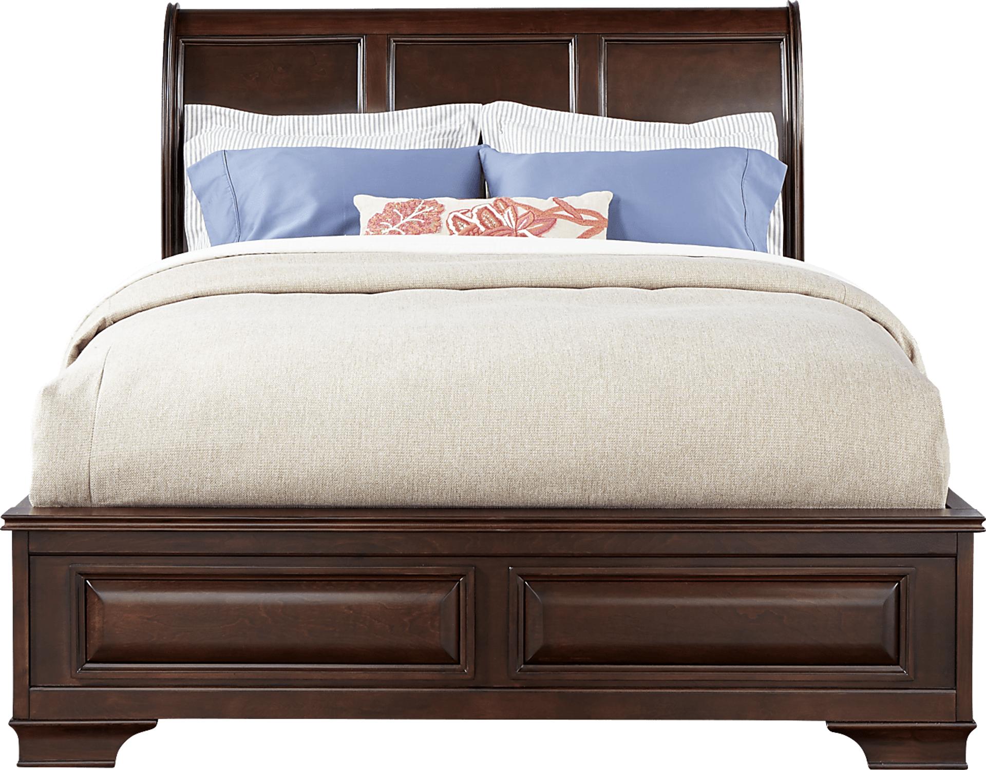 Mill Valley II Cherry Finish 3 Pc King Sleigh Bed