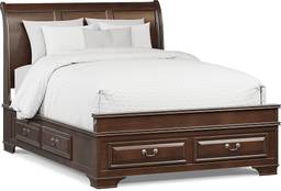 3 pc queen sleigh bed with storage