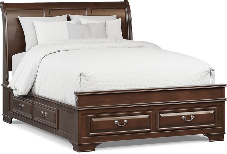 3 pc queen sleigh bed with storage