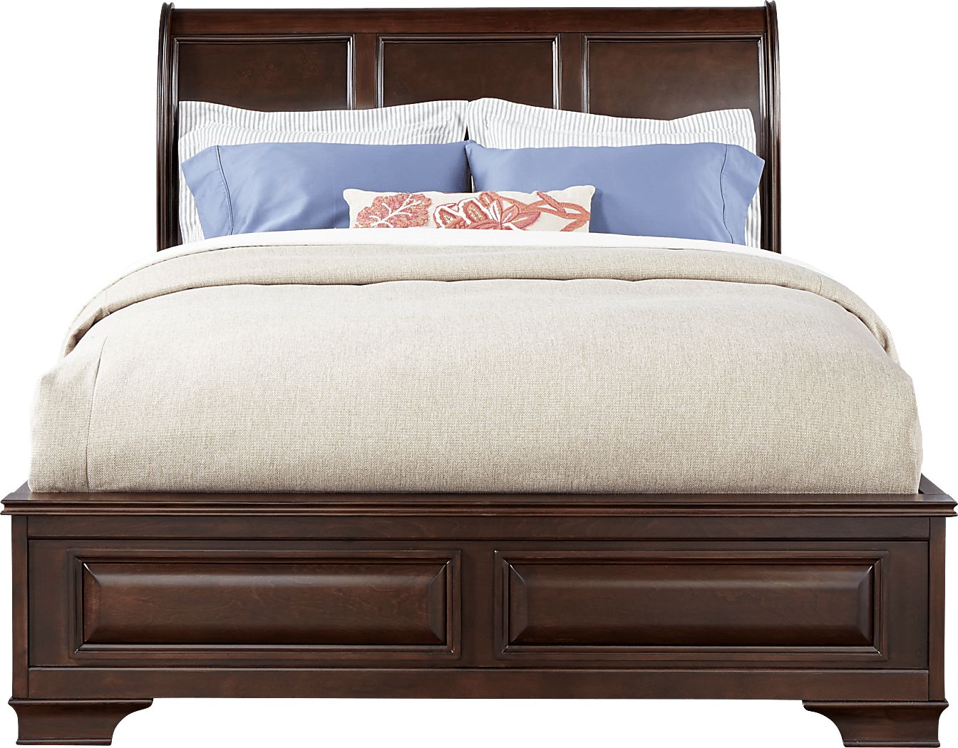 Mill Valley II Cherry Finish 3 Pc Queen Sleigh Bed