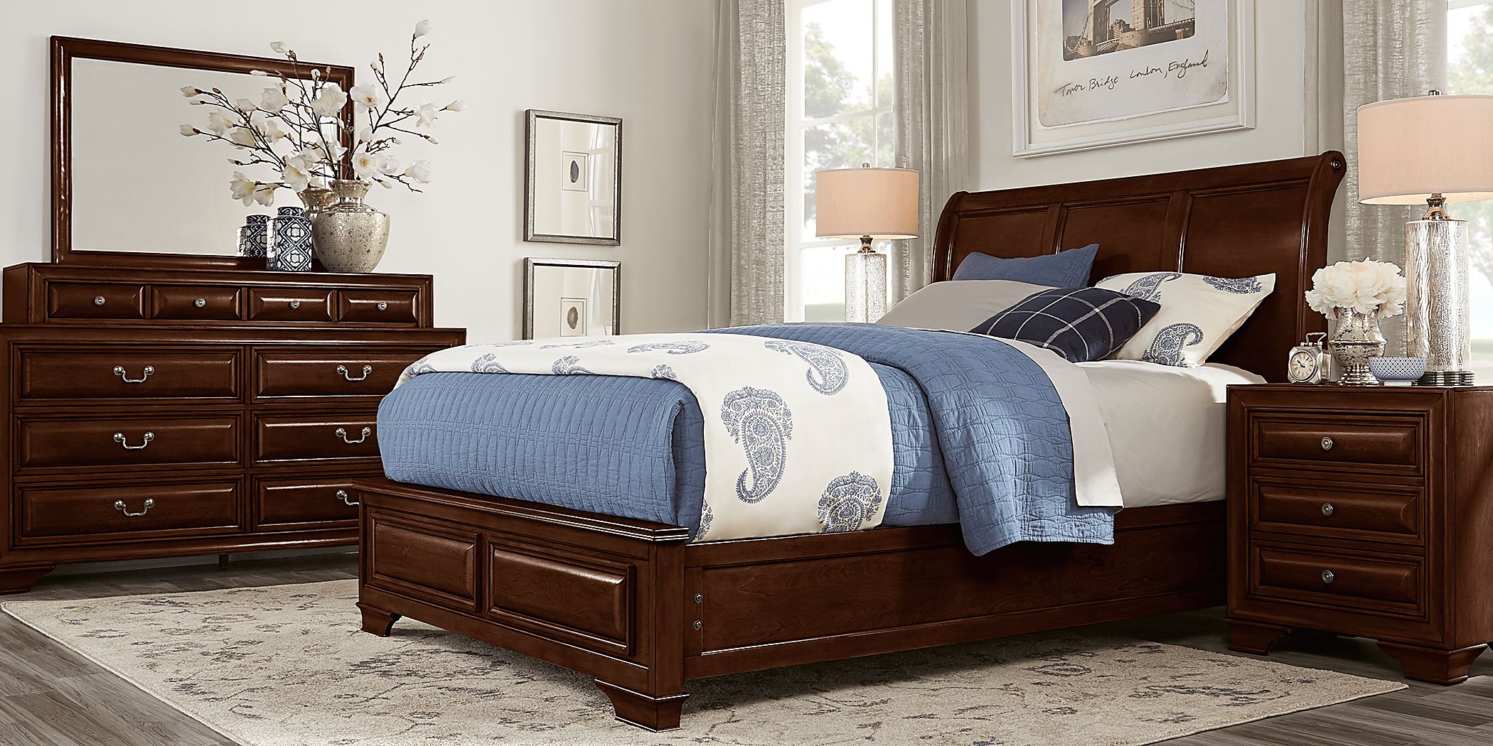 King size deals sleigh bedroom set