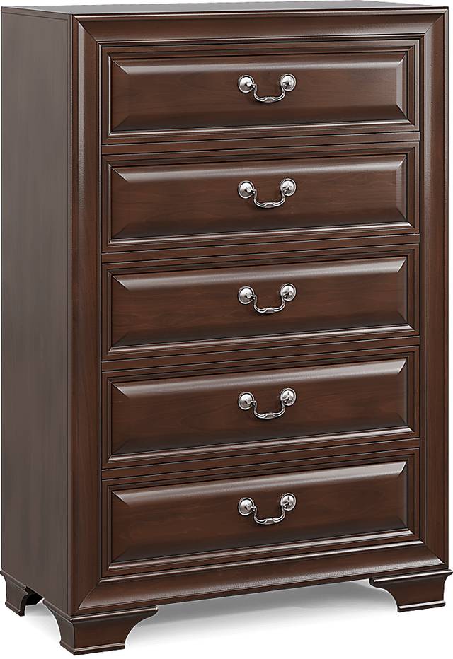 Mill Valley II Brown Cherry 5 Pc Queen Sleigh Bedroom with Storage - Thumbnail - Image 10