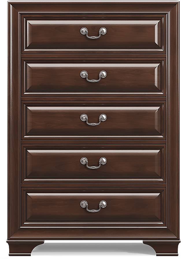 Mill Valley II Brown Cherry 5 Pc Queen Sleigh Bedroom with Storage - Thumbnail - Image 9