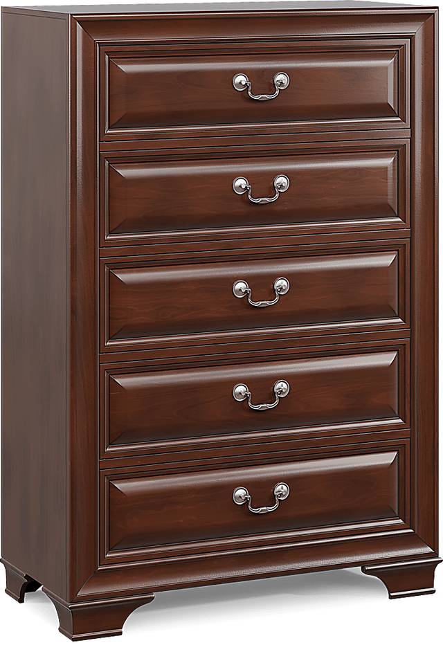 Mill Valley II Brown Cherry 5 Pc Queen Sleigh Bedroom with Storage - Thumbnail - Image 10