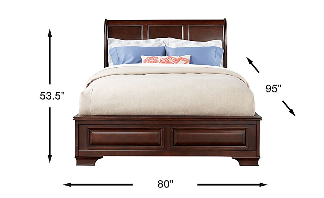 Mill Valley II Cherry Finish 3 Pc King Sleigh Bed