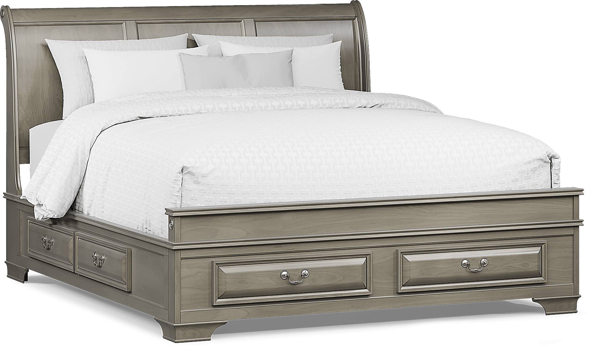 3 pc king sleigh bed with storage