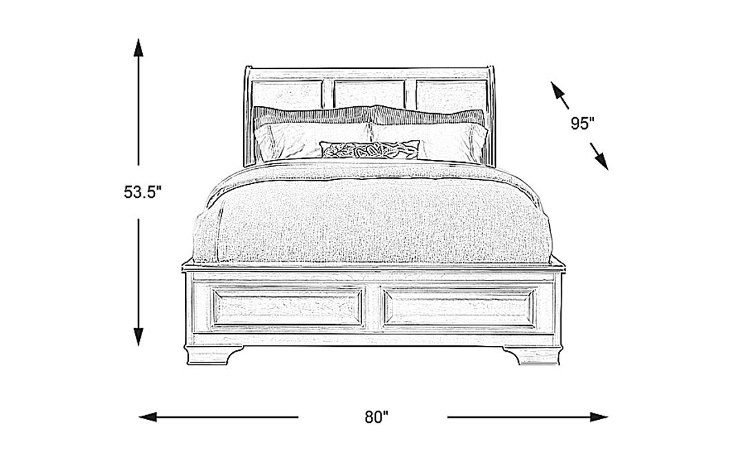 Mill Valley II Gray 3 Pc King Sleigh Bed