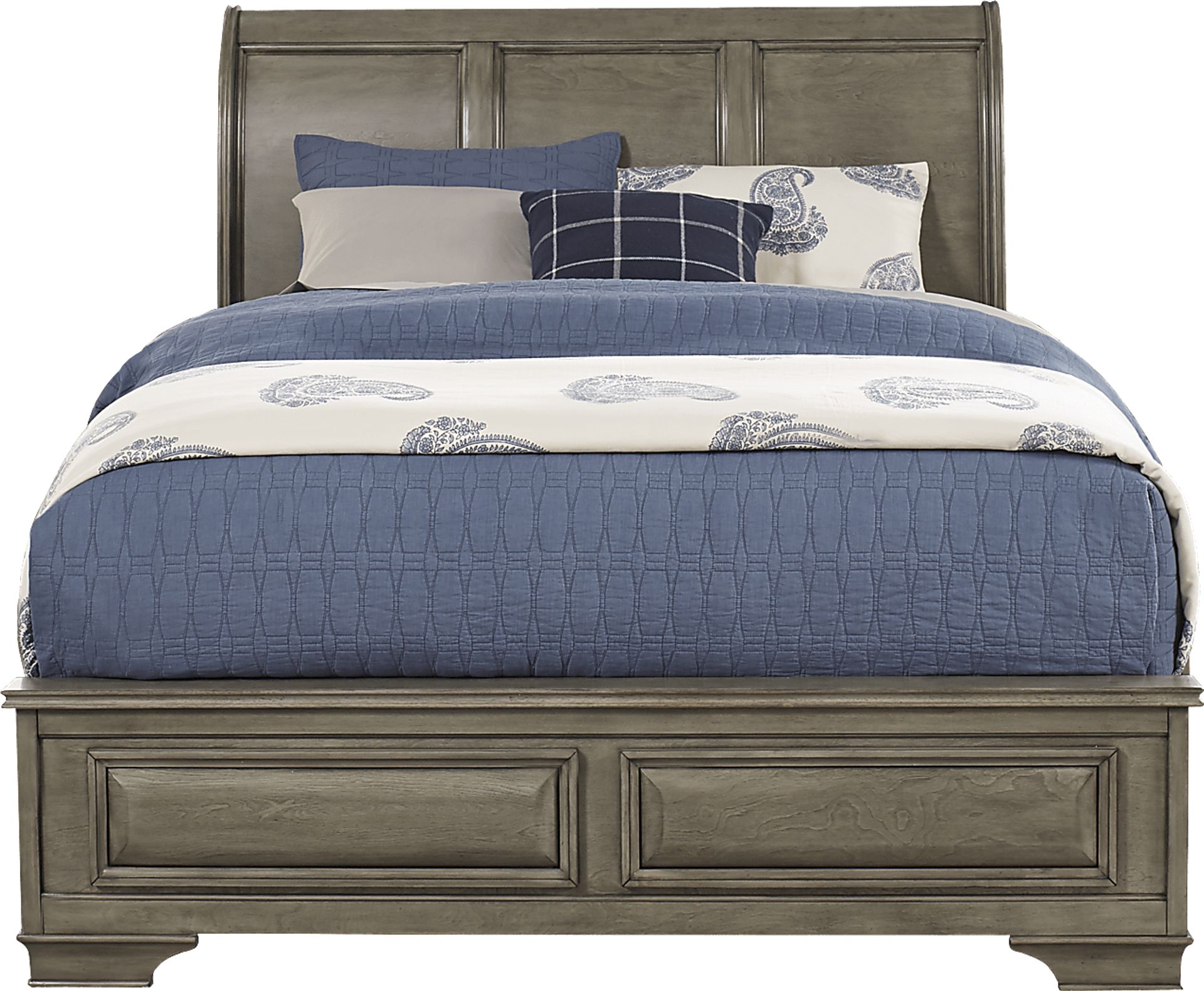 Mill Valley II Gray 3 Pc King Sleigh Bed - Image 1