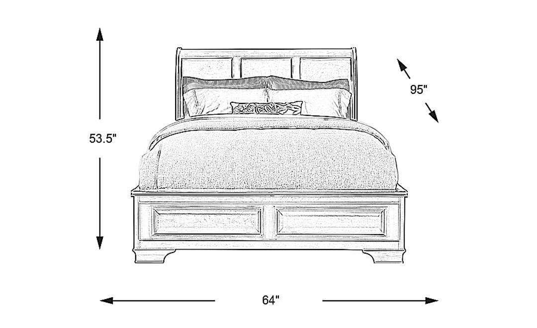 Mill Valley II Gray 3 Pc Queen Sleigh Bed