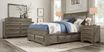 Mill Valley II Gray 7 Pc King Sleigh Bedroom with Storage